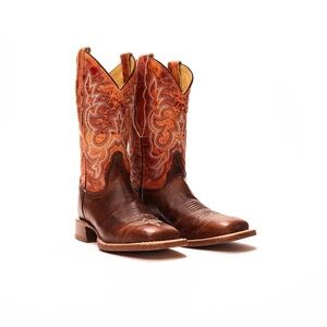 Justin Boots Women's Brown and Orange Western Boots